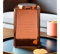 Copper Finish Cookie Canister, Biscuit Jar With Airtight Lid, Stainless Steel Canister, Elegant Cookie Jar Premier Housewares Gold One Size