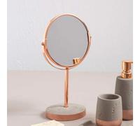 Copper Finish Round Swivel Bathroom Mirror | Neptune