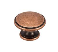 Copper Finish Shaker Style 38mm Diameter Kitchen Cupboard Cup Door Knob
