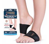 Copper Fit Health Unisex Arch Relief Plus with Built-In Orthotic Support, Black