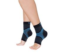 Copper Fit Standard Ice Plantar Fasciitis Compression Sleeve Infused with Menthol, Black, S-M