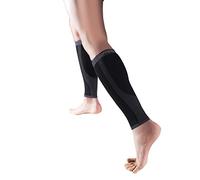 Copper Fit Unisex Adult Copper Infused Compression Calf Sleeves Bandana, Black, Small Medium US