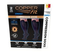 Copper Fit Unisex Compression Sock, Choose Size and Quantity - Black - S/M