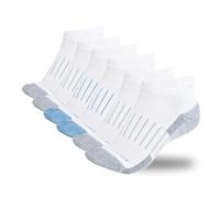 Copper Fit Unisex Copper Infused No Show Socks - 3 Pack,White, Large/X-Large