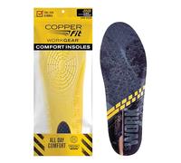 Copper Fit Unisex Work Gear Comfort Insoles Arch Support, Black, One Size