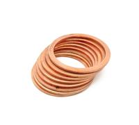 Copper Flat Washer M22 Seal Gasket Inner Diameter 22mm Sealing Ring Thin Sheet Red Copper Washer(22x28x3 (8pcs))