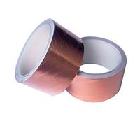 Copper Foil Tape for Guitar and EMI Shielding, Single Sided Conductive Adhesive Foil Copper Tapes 2 Rolls for Electrical Repairs,Slug Repellent,Crafts,Stained Glass (50mm x 10m)