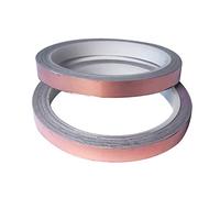 Copper Foil Tape for Guitar and EMI Shielding, Single Sided Conductive Adhesive Foil Copper Tapes 2 Rolls for Electrical Repairs,Slug Repellent,Crafts,Stained Glass (10mm x 10m)
