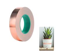 Copper Foil Tape,Slug Repellent Copper Foil Tape with Conductive Adhesive,More Wide Adhesive Copper Slug Snail Barrier Tape for Guitar and EMI Shielding,Soldering,Electrical Repairs (20mm x 25M)