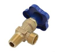 Copper for argon Bottle Head Valve for Small Disposable Cylinders MIG TIG Welding Gas Regulator Adapter 20MPa Anti-Leak Design(Small teeth bottle head)