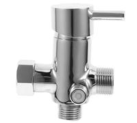 Copper Four Way Bidet Shower Diverter Valve with Shut | G 1/2, 9/16 and 15/16 Threaded Connectors, Hot and Cold Switching, for Handheld Hose and Sprayer