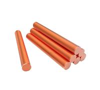Copper Fully Threaded Metric Bar Studding Rods M4 M5 M6 M8 M10 M12 M14 Length 30mm - 500mm(M6x30mm 2Pcs)