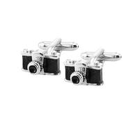 Copper Fun Black Lacquer Camera Shape Cufflinks Suit Shirt Caf Accessories - A