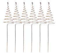 Copper Garden Rods - Set of 6 Electroculture Spiral Stakes | Strong Copper Plant Supports for Vegetables, Flowers Planting, Yard, Landscape, Netting & Garden Support