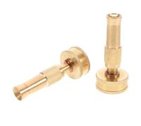 Copper Garden Spray Nozzle 2pcs Adjustable Hose Connector | Manual Control, Smooth Golden Finish, Supports Windows, Patio Pavers, Farming, Equipment Cleaning, and Car Washing