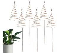 Copper Garden Stakes - Metallic Helix Grounding Pins Compact Support Kit Botanical Stem Garden Coil Reinforcement Equipment To Improve Soil Hold | For Patio Plot Site