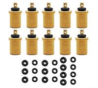 Copper Gas Canister Adapter 10pcs Leak-Proof Design | -resistant , tight screw , prevents leaks, 17.5mm size, long-life use