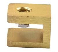 Copper Glass Shelf Clips 32mm Adjustable Support Brackets for Bathroom Cabinet Display Fixed Mount Without Drilling Metal Wall Mount Holder Brackets(S)