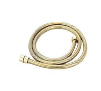 Copper/Gold/Chrome 1.5M Shower Hose Flexible Stainless Steel Double Interlocking Bathroom Water Hose(Gold)
