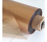 Copper Gold Clear Glitter PVC Vinyl Wipe Clean Tablecloth 120cm (47") Round