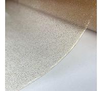Copper Gold Glitter Tablecloth See Through Clear Plastic Infused Glitter PVC Plastic Vinyl Oilcloth Wipe Clean Christmas Glittery Sparkle Party Table Cloth (190cm x 140cm Rectangle 75" x 54" inches)
