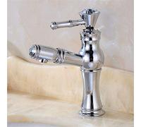 Copper-Gold Natural Jade Face Pot Faucet with Pull-Out Sprinkler Platform Bottom Pot Universal Cool-Water Mixer Single Handle,Eight，Twelve