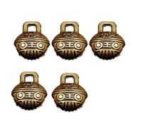 Copper Good Luck Bells Charm Set - Handmade Jewelry Supplies for Crafting, Personalized Accessories, DIY Projects | Spiritual Tokens, Boho Style