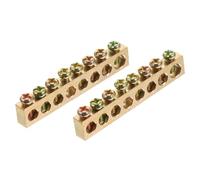 Copper Ground Neutral Bar Screw Terminal Block 8 Hole 4 Pcs