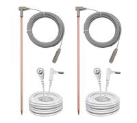 Copper Grounding Rod with 40ft Female Ground Cord, Portable Ground Rod Kit,Great for Grounded Earth Connected Products, Easy to Use with Grounding Mat, Grounding Sheet, Pillowcase, Blankets(Set of 2)