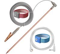 Copper Grounding Rod with 40ft Female Ground Cord, Portable Ground Rod Kit,Great for Grounded Earth Connected Products, Easy to Use with Grounding Mat, Grounding Sheet, Pillowcase, Blankets(1 Pack)