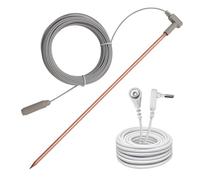 Copper Grounding Rod with 40ft Female Ground Cord, Portable Ground Rod Kit,Great for Grounded Earth Connected Products, Easy to Use with Grounding Mat, Grounding Sheet, Pillowcase, Blankets(1 Pack)