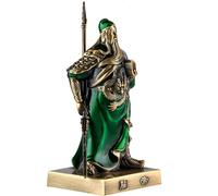 Copper Guan Yu Statue, Kwan Kung Figure, God of Fortune Sculpture for Home, Office, Car - Chinese Feng Shui Gift Decoration