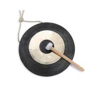 Copper Hand Gongs - Black Border, Traditional Percussion Musical Instrument With Percussion Stick, Gift for Yogo, Meditation, Sports Games, Pet Training, Warnings(35CM)