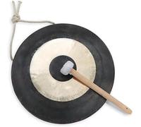 Copper Hand Gongs - Black Border, Traditional Percussion Musical Instrument With Percussion Stick, Gift for Yogo, Meditation, Sports Games, Pet Training, Warnings,One Color,55CM