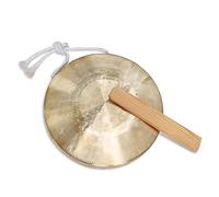 Copper Hand Gongs, Handmade Small Gong, Traditional Percussion Musical Instrument With Percussion Stick, Gift for Yogo, Meditation, Sports Games, Pet Training, Warnings(Midrange)