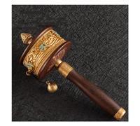 Copper Hand Held Prayer Wheel Tibetan Carving Buddhist Handheld