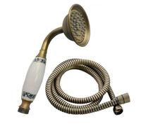 Copper Hand Shower Retro Shower Head Copper Handheld Spray Shower Head Bathroom Accessories with 1.5m Hose