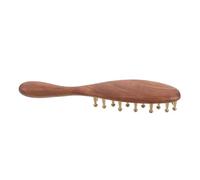 Copper Head Massage Comb Wooden Scalp Massager for Relaxation