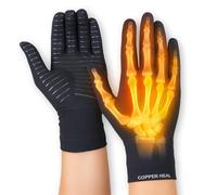 COPPER HEAL Arthritis Gloves Women & Men Pair - Highest Copper Infused Full hand Compression Gloves Hand Warmers Wrist Supports Rheumatoid Arthritis Relief carpal tunnel wrist splint glove golf