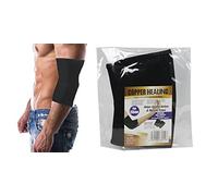 Copper Healing Anti-Fatigue Elbow Compression Sleeve, Copper-Infused Neoprene Support Brace for Joint Pain Relief, Muscle Recovery & Sports, Adult One Size - Black
