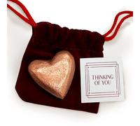 Copper Heart Love Token Keepsake Charm - Pocket Get Well Soon, Thinking of You, Good Luck, Miss You Pendant - Cheer up, Comfort, Sympathy for Family, Friends, Men and Women