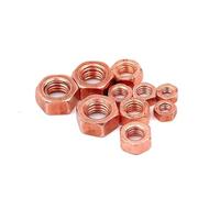 Copper Hexagon Nut M3 M4 M5 M6 M8 M10 M12 M16 Washer Locking Screw Cap Bolt T2 Copper 5pcs M10