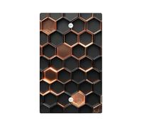 Copper Honeycomb Light Switch Cover Plate, Modern Black and Copper Design for Home Decor, Thermoplastic, Standard Size Blank Cover Plate
