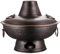 Copper Hot Pot - Traditional Chinese Cooker for Family Gatherings, Serves 3-8 People, Vintage Design for Optimal Dining Experience