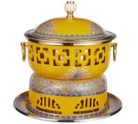 Copper Hot Pot, Traditional Stainless Steel Shabu Shabu Pot, Cooking Pot for Home Kitchen, Perfect for Stews and Soups, Great for Catering and Gatherings