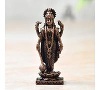 Copper Idols India - By Bhimonee Decor , 2.5 inch, Copper Vishnu Idol, 50 Grams Weight, Patina Antique Finish, Pack of 1 Piece