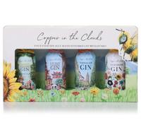 Copper in the Clouds Miniature Gin Gift Set Giftpack. 4x 50ml Flavoured and Dry Gin Miniatures Selection.
