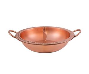 Copper Induction Hot Pot Double Ear Mandarin Duck Design Thick Flat Bottom Suitable for Induction & s Perfect for Home & Restaurant Cooking