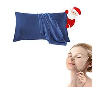 Copper Infused Pillowcase for Fine Lines/Wrinkles Reduction & Hair Smoothing Made of 100% Copper Oxide Fiber,Natural beauty and clean environment,anti-aging for Sleeping Acne Prone Skin (1, Dark blue)