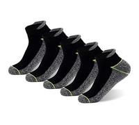 Copper Infused Running Socks for Men & Women - Moisture Wicking Athletic Ankle Socks with Odor Control - Cushioned Running Golf Hiking Socks for All Season (5-Pairs)